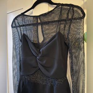 Metallic Mesh Top Jumpsuit